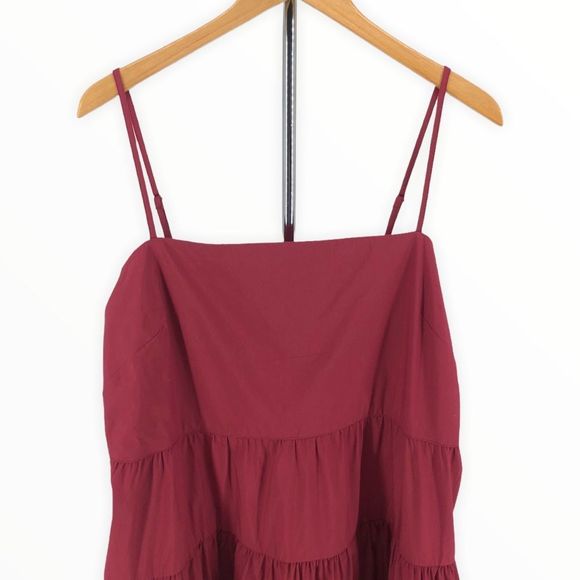Gap Tiered Cami Strap Midi Dress in Red Clay size 16 NWT - Picture 3 of 10